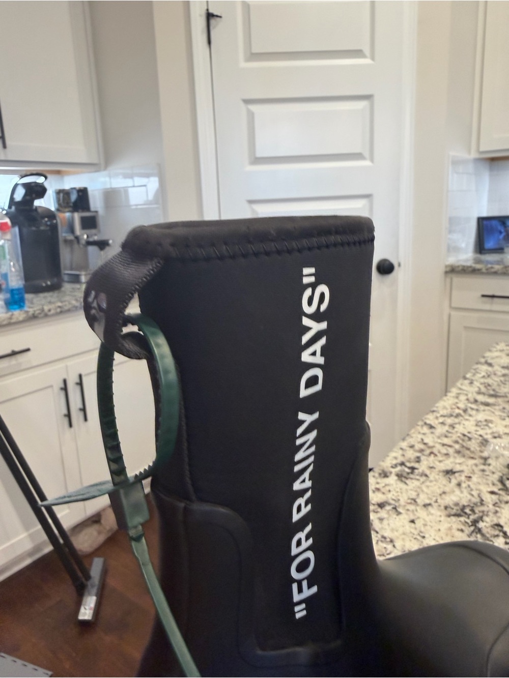OFF-WHITE 'FOR RAINY DAYS' Rubber Rain Boots - Picture 2 of 10